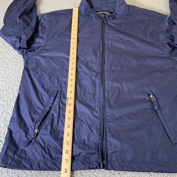 Sun Mountain Golf Jacket Mens Large [Fits Medium] Full Zip Windbreaker Navy Blue - Picture 5 of 8